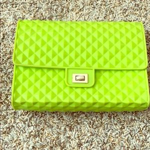 Neon Green Double Strap Shoulder Bag